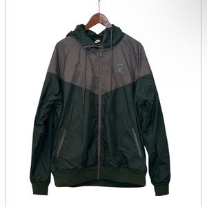 Men's Nike Green Michigan State Spartans Full-Zip Hooded Jacket, size Large